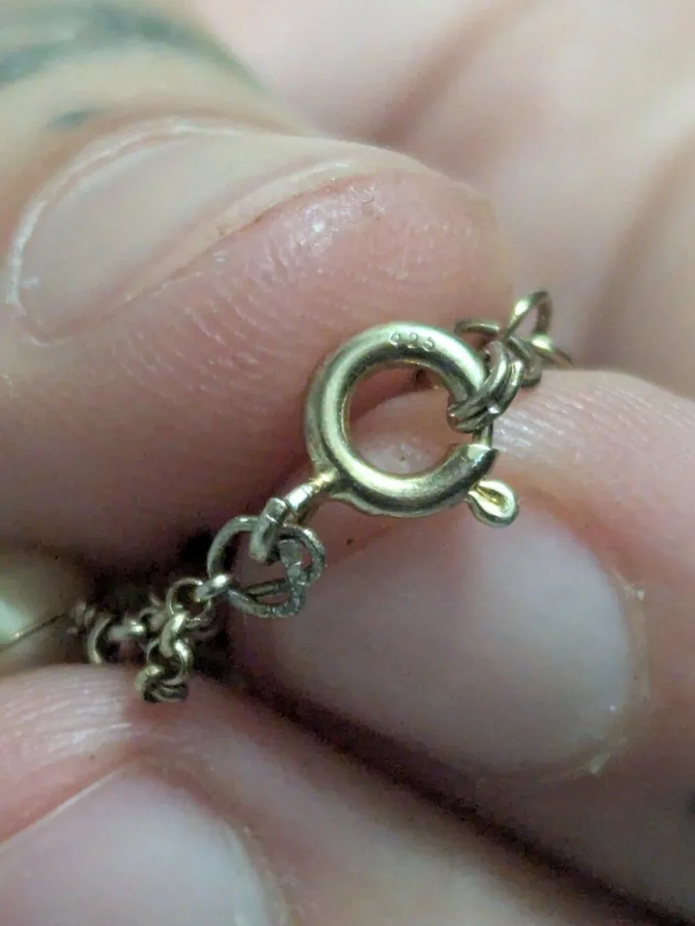 Vintage Gold plated sterling silver fresh water pearl baroque bracelet